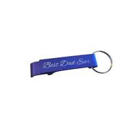Ashton and Finch Best Dad Ever Bottle Opener Keyring - Engraved Metal Design Blue