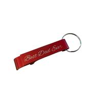 Ashton and Finch Best Dad Ever Bottle Opener Keyring - Engraved Metal Design Red
