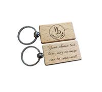 Ashton and Finch Capricorn Zodiac Keyring - Personalised Engraved Star Sign Design