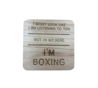 Ashton and Finch Funny Boxing Coaster Laser Engraved Gift Wooden