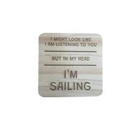 Ashton and Finch Funny Sailing Coaster - Wooden Drinks Coaster - Novelty Sailing Beer Gift and Present for Men