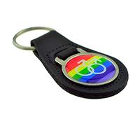 Ashton and Finch Same Sex Male Sign Rainbow Keyring Ideal for Gay Pride and LGBT Gifts