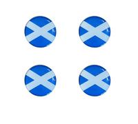 Ashton and Finch Scottish Flag Golf Ball Markers - Pack of 4 with Metal Backs - Resin Domed, Waterproof, Rustproof - Golf Accessories and Gifts for Men with Saltire Design