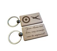 Ashton and Finch Spitfire Keyring - Personalised Engraved RAF Aircraft Design
