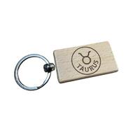 Ashton and Finch Taurus Zodiac Keyring - Laser Engraved Astrology Keychain for April and May Birthdays