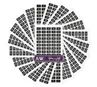 Ashton and Wright - 1-500 Numbered Stickers - Easy Peel Labels - 13 x 8mm - Black (Twin Pack of 2000)