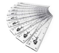 Monster Stationery - 6 Inch / 15cm Transparent Rulers - Shatter Resistant - Pack of 10 - Clear