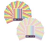 Ashton and Wright - Easy Peel Colour Coding Labels - 8mm Dot Stickers (Pack of 2-1760, Bright and Pastel)