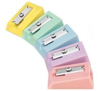 Ashton and Wright Single Hole Sharpener | Pack of 5 Pencil Sharpeners | Ideal for School, Office, Work Stationery | Pastel Set