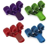Ashton and Wright - Triple Metal Pen Holder with Pocket Clip - Ideal for Doctors/Nurses/Pilots - Blue, Green, Red, Violet - Pack of 4
