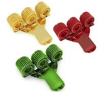 Ashton and Wright - Triple Metal Pen Holder with Pocket Clip - Ideal for Doctors/Nurses/Pilots - [Pack of 3] - Red, Gold and Green