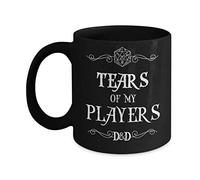 Ashton Books-n-Things Dungeons and Dragons Mug for Boyfriend Dungeon Master - Tears of My Players Black Tea Cup - Funny D&D DnD DM Fan Gift for Men and Women