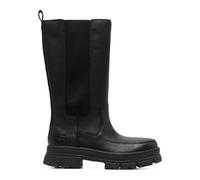 Ugg Ashton High Chelsea Full Grain Leather Women's Zip Up Boots - Black - Size:UK 5