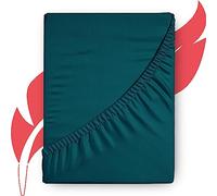 Ashton Sheets 100% Egyptian Cotton 1000 Thread Count, Teal King Fitted Sheet with Elastic All Around, Soft & Silky Sateen Weave - Fits Mattress Upto 18 inches, Fitted - King