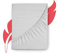 Ashton Sheets 100% Egyptian Cotton Fitted Sheet Twin XL Size - 1000-Thread-Count Twin XL Size Fitted Sheet Only, Extra Soft, Cooling, 16" Deep Pocket Luxury Sateen Bottom, Hotel Quality - Silver Grey