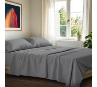 Ashton Sheets 100% Egyptian Cotton King Size Sheets Set - Luxury 1200 Thread Count Egyptian Cotton Sheets King Size, 17" Deep Pocket, Soft, Cooling Sateen Weave Hotel Quality Bedding Set - Dark Grey