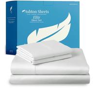 Ashton Sheets 100% Egyptian Cotton Sheet California King Size - 800 Series Elite Collection Cal King Size Bed Sheets Set (4 PC, White), Soft, Cooling, 16" Deep Pocket Luxury Hotel Bedsheet
