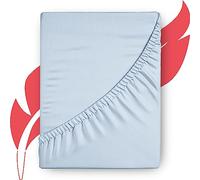 Ashton Sheets Luxury Egyptian Cotton California King Fitted Sheet Only - 1000 Thread Count Cal King Sheets Deep Pocket Fitted, Soft Sateen Weave Bottom Sheet - Fits upto 18" Deep Mattress - Light Blue