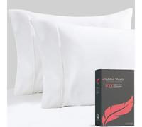 Ashton Sheets Luxury Egyptian Cotton Standard/Queen Pillow Cases Set of 2-1000 Thread Count White Standard/Queen Pillowcases, Soft, Sateen Weave Cooling Pillowcase for Standard/Queen Pillows