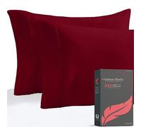 Ashton Sheets Luxury Egyptian Cotton Standard/Queen Pillow Cases Set of 2 - High Thread Count Pillowcases, Sateen Weave Cooling Pillowcase for Standard/Queen Pillows - Burgundy