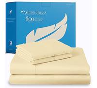 Ashton Sheets Premium 800-Thread-Count Egyptian Feel 100% Cotton - Breathable Sand King 4 Pc BEDSHEET Set, Easy Snug Fit, 18 Deep Pocket, Soft Smooth Sateen Weave, Extra Long Staple Cotton