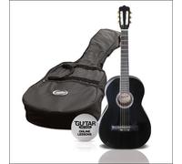 Ashton SPCG12BK 1/2 Size Classical Guitar Starter Pack (Black)
