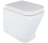 Ashton Square Back to Wall Toilet & Soft Close Seat - Modern Square BTW Pan