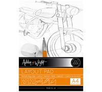 Ashton & Wright Semi Transparent Layout Pad, 60 Sheets, 50gsm, A4 Size