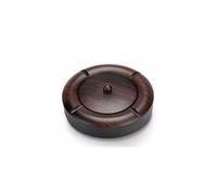 Ashtray Ceramic 1 Pack Wooden with Lid,Windproof Ash Tray for Outdoor Use Outside Indoor Garden Home Office Kitchen Decoration