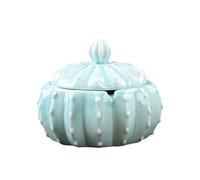 Ashtray Ceramic Creative Cute With Lid,Windproof For Indoor And Outdoor Use,Portable Modern For Smokers,Tabletop