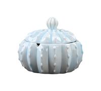 Ashtray Ceramic Creative Cute With Lid,Windproof For Indoor And Outdoor Use,Portable Modern For Smokers,Tabletop