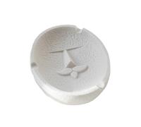 Ashtray Ceramic White Round Cameo,Home Decor,Portable Modern Cigar Outdoor Indoor Desktop Smoking Home Office Fashion
