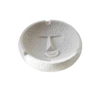 Ashtray Ceramic White Round Cameo,Home Decor,Portable Modern Cigar Outdoor Indoor Desktop Smoking Home