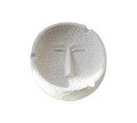 Ashtray Ceramic White Round Cameo,Home Decor,Portable Modern Cigar Outdoor Indoor Desktop Smoking Home Office Fashion