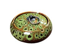 Ashtray - Copper ring cover ashtray, multi-purpose anti-fly ash and windproof ashtray, suitable for indoor and outdoor use in the car, decorative gifts(C)