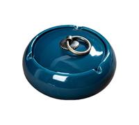 Ashtray - Copper ring cover ashtray, multi-purpose anti-fly ash and windproof ashtray, suitable for indoor and outdoor use in the car, decorative gifts(D)