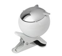 Ashtray Creative Metal Ashtray Ornaments With Clip Anti-fall Multi-function Living Room Ashtrays Anti-flying Ash Decorations(White)