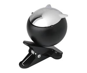 Ashtray Creative Metal Ashtray Ornaments With Clip Anti-fall Multi-function Living Room Ashtrays Anti-flying Ash Decorations(Matte black)