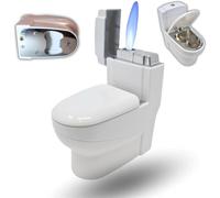 Ashtray For Cigarettes, 3 In 1 Outdoor Ashtrays With Cigar Torch Lighter And Bottle Opener, Cool Portable Ashtray With Lid Of Toilet-Shaped For Weed, Fancy Ash Holder Great Gift For Men Women