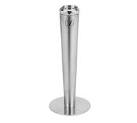 Ashtray for Outdoor Standing Non-Smoking Odorless Smoker Outdoor Post, Stainless Steel Ashtray Stand Not Rusted or Shaped Easily, Weatherproof(White), Litobnx, White,