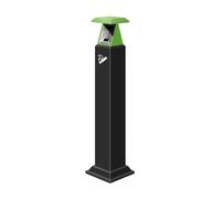 ashtray for outside patio Double Concave Smoke Extinguishing Board Stainless Steel Ash Pillar, Outdoor Public Standing Ash Column ashtray for weed(Green)