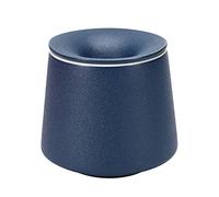 ashtray， Frosted Windproof Ceramic Ash Tray with Funnel Lid Design(Blue)