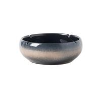 Ashtray Glossy Gradient Gray Large Ceramic Ashtray Windproof Suitable for Office Desktop Decoration and As a Decorative Indoors outdoor Ash Tray(Small)