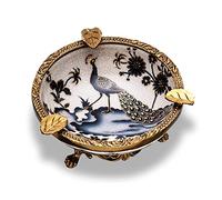 ashtray， High-end Cigar Exquisite Ceramic Ash Holder for Smokers, Cigarettes Tray with Base