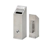 Ashtray Lockable Stainless Steel Wall Mounted Ashtray - Outdoor Cigarette Butt Container with Key for Public Spaces