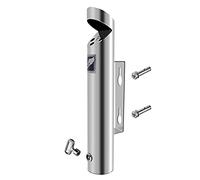 Ashtray Lockable Wall Mounted Ashtray - Stainless Steel Cigarette Butt Receptacle, Rustproof Metal Ash Bin for Outdoor Use
