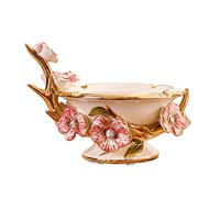 ashtray， Luxury Exquisite Carved Decoration Ceramic Anti Fly Ash Smoking Tray