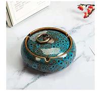 Ashtray Nordic living room decoration ashtray ornaments creativity with cover home personality trend office ceramic ashtray Cool ashtray (Size : Round bad)