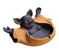 Ashtray/Office Ashtray Creative Retro Pig Ashtray Office Personality Birthday Gift Personalized Plenty Horn Ornaments Ashtray/Table Ashtray-Purple
