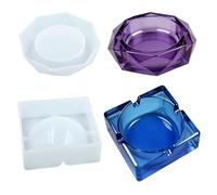 Ashtray Resin Molds Set, 2Pcs Square & Octagonal Section Ashtray Silicone Molds for Epoxy Resin, Ideal for Jewelry Storage Box Handmade Crafts Home Decoration